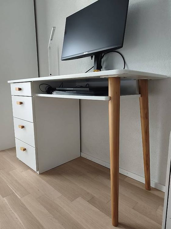 Bureau blanc La Redoute JIMI avec 4 tiroirs (Gebraucht) in Marin ...