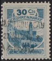 30 Cts. Fiskalmarke der Gemeinde AARAU