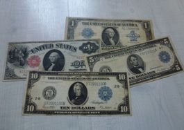 Lot ++ 4 Banknoten aus den USA ab 1914