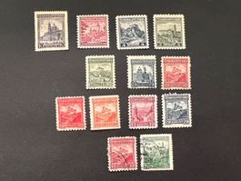 Belgien 1921-26 Lot Burgen * und  gest. (2522)
