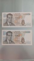 2 Billets Belgique 20 Francs - unzirkuliert, ungefaltet