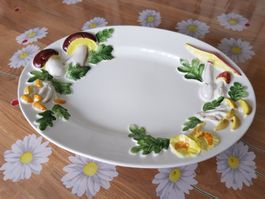 Servierplatte Teller, 46 x 34cm, Vintage, Made in Italy