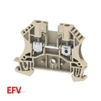 Weidmüller Durchgangs-Reihenklemme WDU 4  dunkelbeige 4mm2