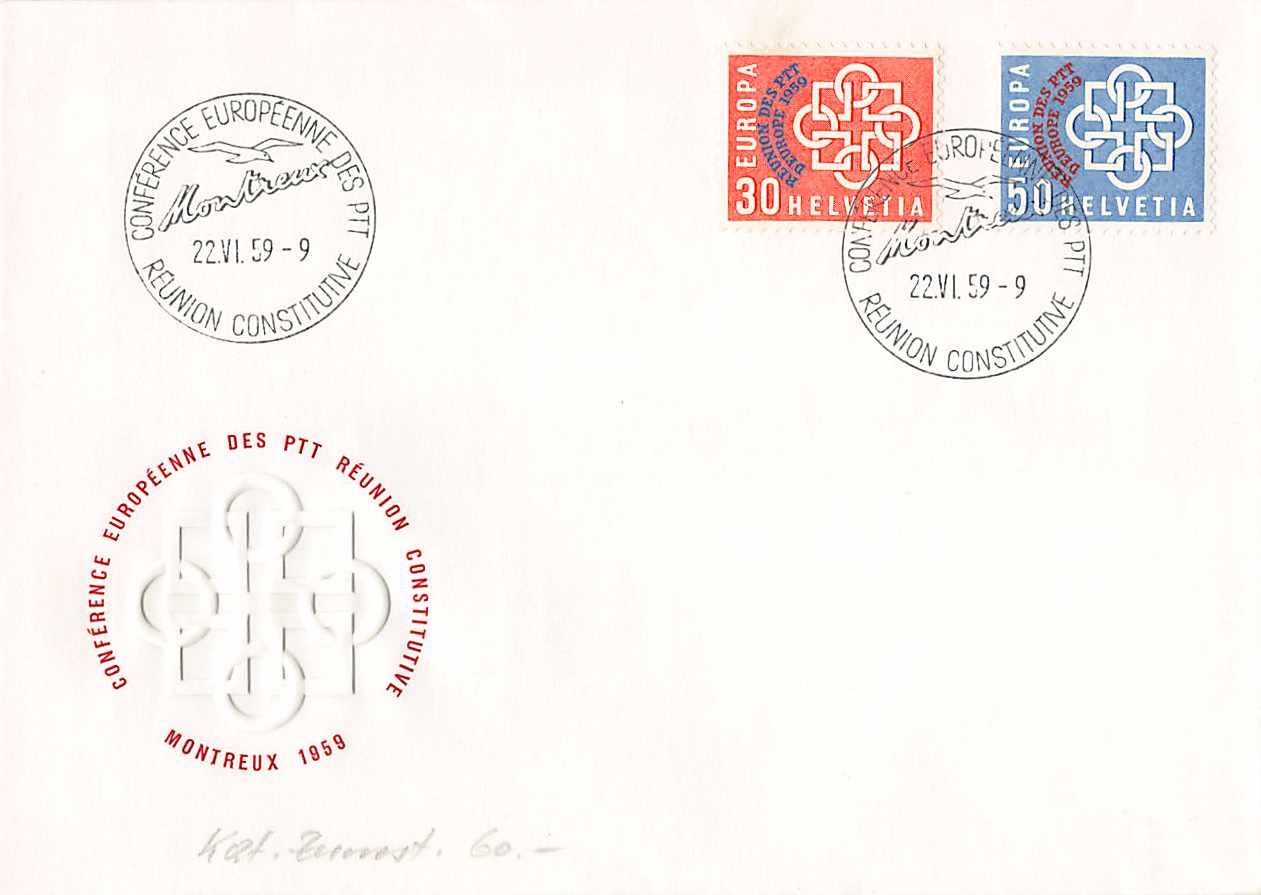 Tutti i francobolli: FDC MONTREUX CONFERENCE, sauberer blanko FDC – Usato da Winterthur venduto da SchatzchischtliWinti