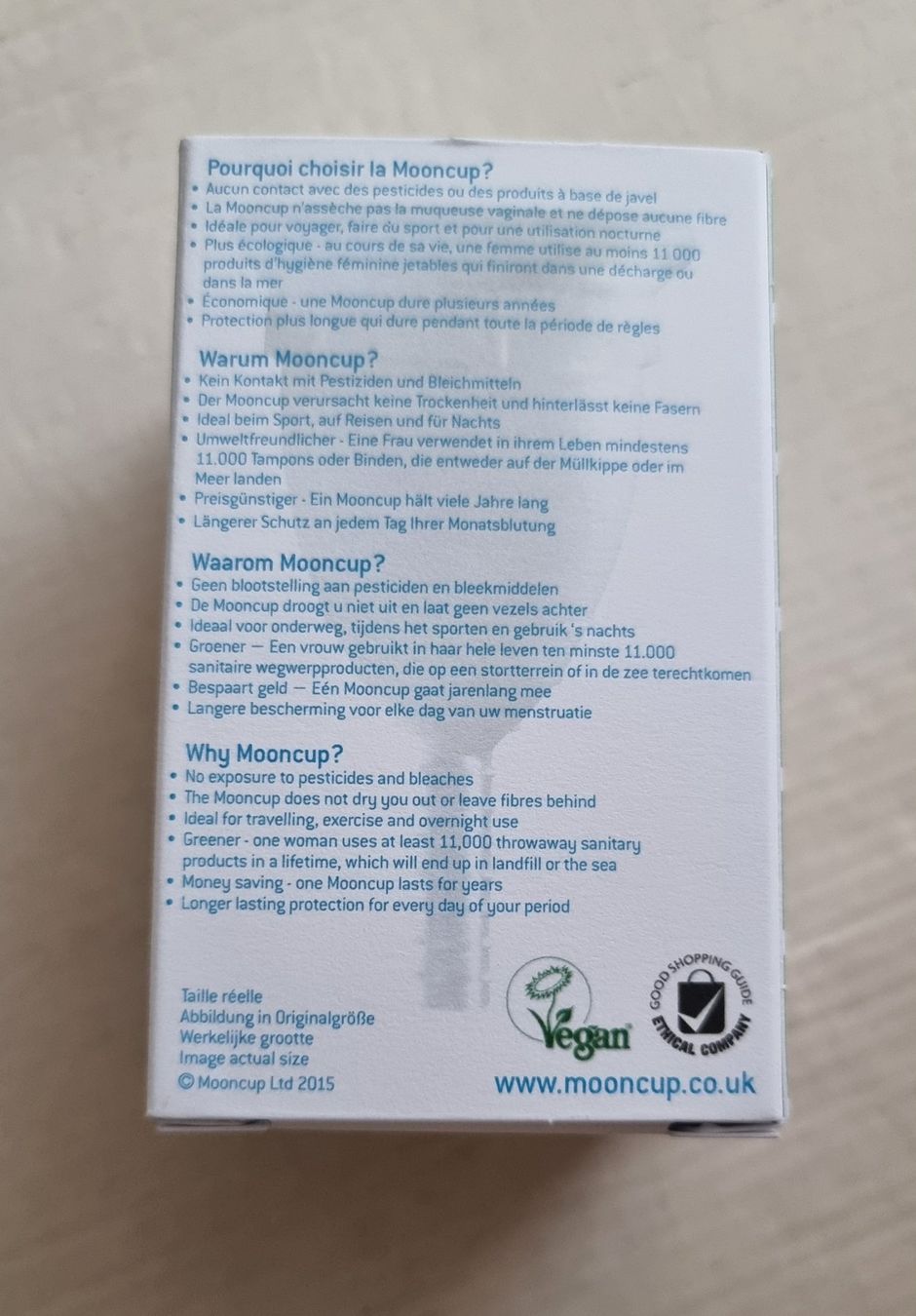 Altro per la cura del corpo: Coppa menstruale (Mooncup) - taglia B – Nuovo e nell'imballaggio originale da Bellinzona venduto da dan_m8pc 1