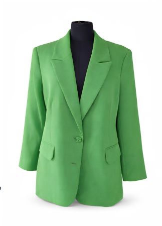Frühlingshafter, grüner Oversize Blazer, Grösse L