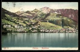 AK Montreux, Clarens, Vue sur Montreux et le lac