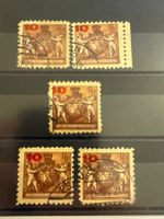 1924, Aufbrauchsausgabe, ZNr. 62B, gestempelt 5 Stück