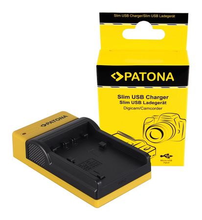 PATONA Slim Micro-USB Ladegerät für Sony NP-BX1