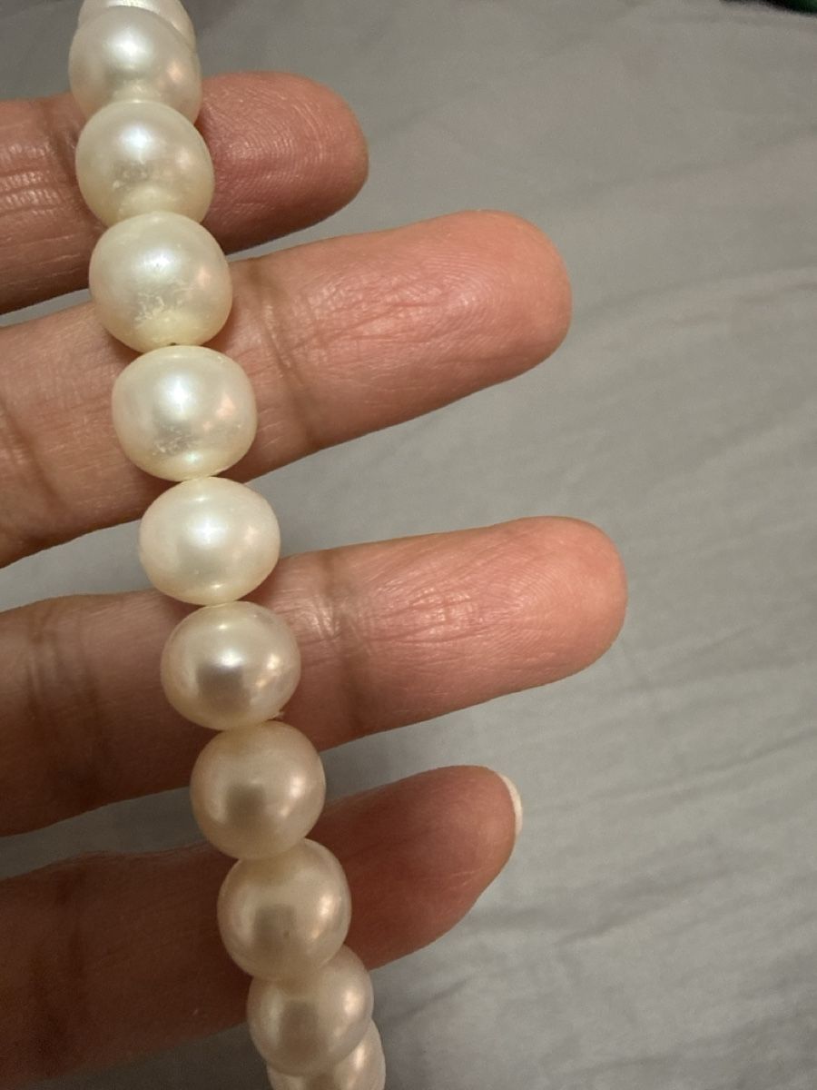 Perlen (unechte): Kette mit echt Perlen – Gebraucht aus Oberhof von RealStone 1