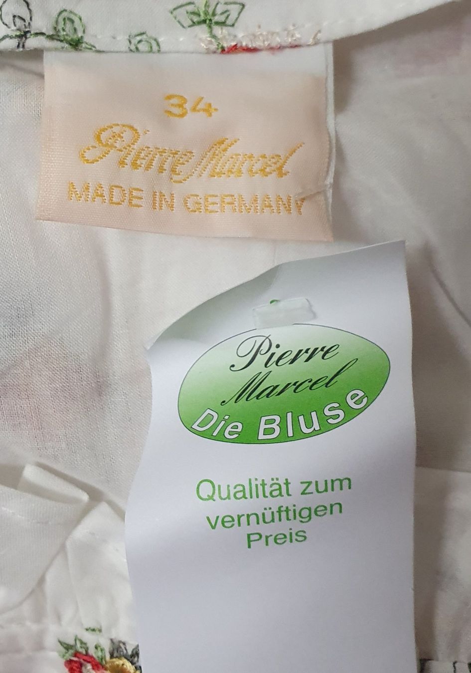 Camicette: Neu: "Pierre Marcel" / Dirndl Bluse Gr. 34 /  BW - Leinen – Nuovo (secondo la descrizione) da Muri AG venduto da Edlerweiss 9