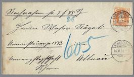 1883, 66A VOLL-0 ROMANSHORN, NN NACH ALTNAU, LUXUS!