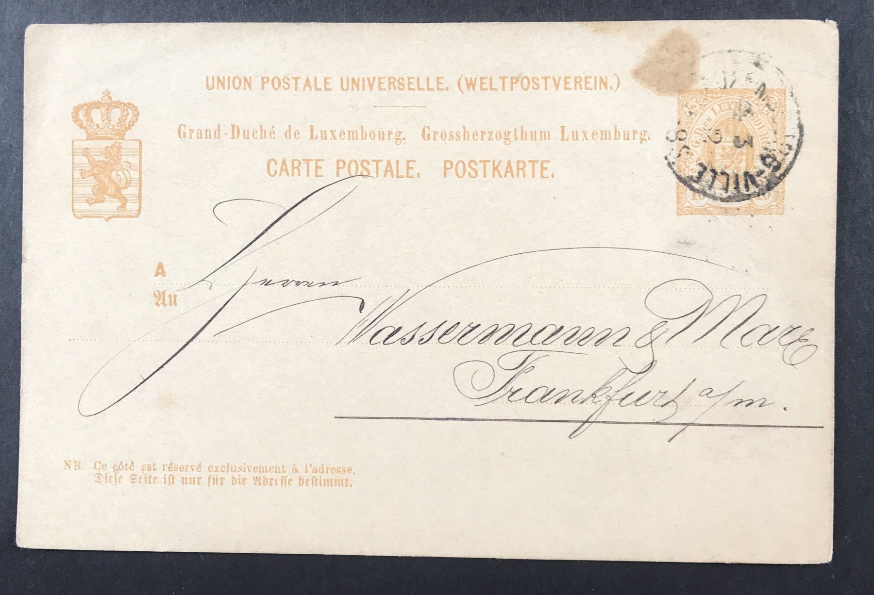 Tutti i francobolli: ANTIKE POSTKARTE LUXENBURG 1882 – Usato da Ostermundigen venduto da Kari1937