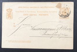ANTIKE POSTKARTE LUXENBURG 1882