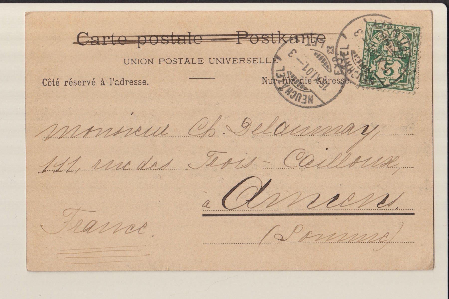 Cartoline postali: AK Saint Nicolas / St. Niklaus 15.11.1901 – Usato da Kirchberg BE venduto da Mgh 1