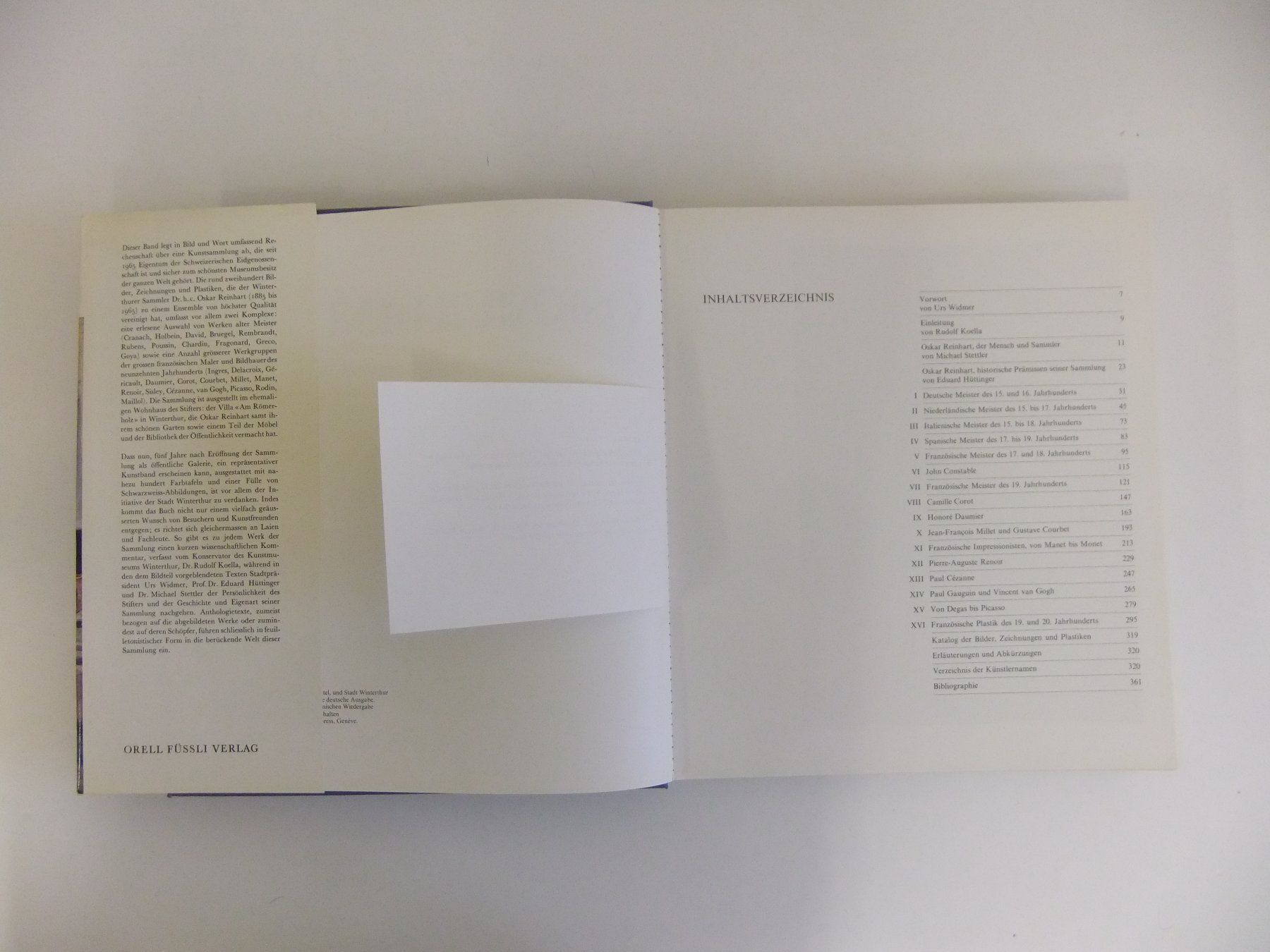 Bücher: Sammlung Oskar Reinhart am Römerholz – Gebraucht aus Hemishofen von Lany 1
