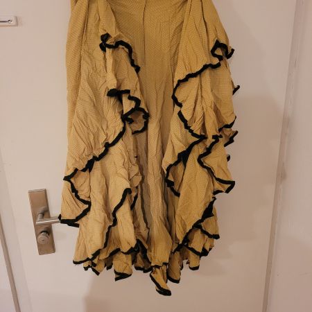 H: selbstgenäht Flamenco Rock mit 2 Reihen Volants Gr 42/44