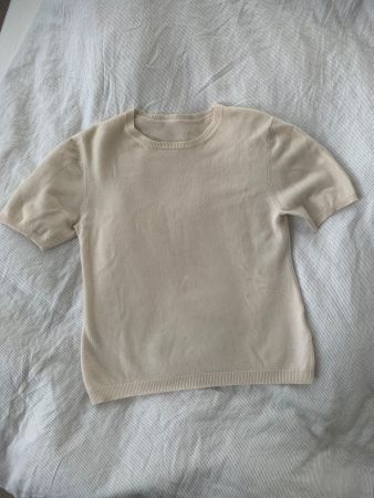 Kaschmirpullover 100% in Creme Gr. S