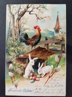 Kitschkarte  Ostern  Jugendstil  Prägedruck  1905  Top
