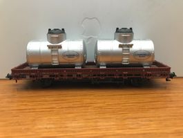Roco DB Rungenwagen mit 2 Kessel Behälter HENSCHEL