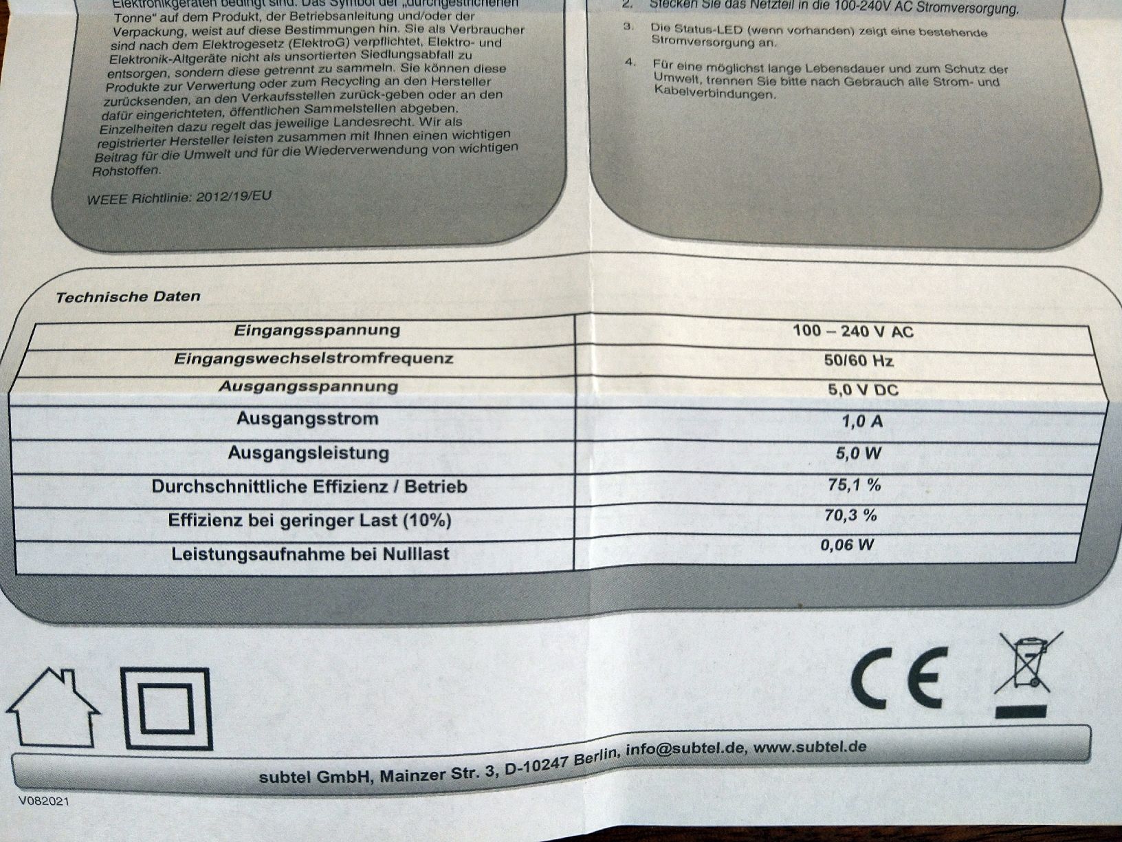 Caricabatterie: Handy Ladekabel Wiko – Nuovo (secondo la descrizione) da Ittenthal venduto da Tresor67 4