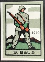 Soldatenmarke 2.WK, Schützen Bat 5, geschn, Wi Inf 69-2