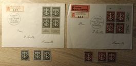 Lo sellos y carta Suiza. 1945 Symbol of Faith