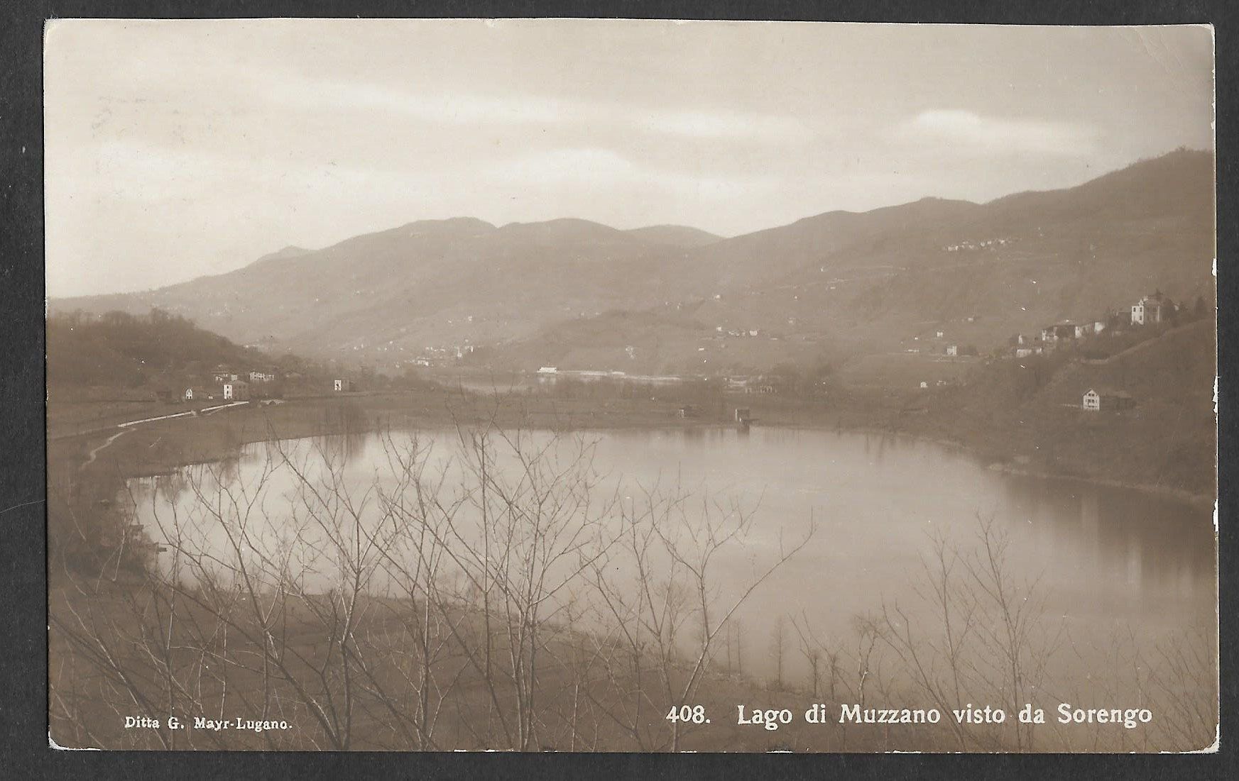 Cartoline postali: Lago di Muzzano visto da Sorengo – Usato da Olten venduto da clotaldi