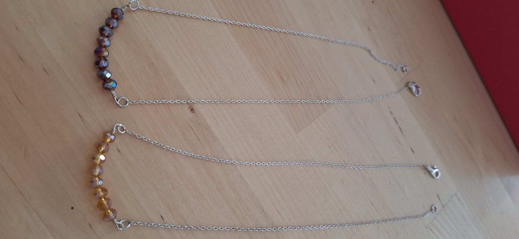 Catenine: Halsketten Set mit Glasperlen, Herbstfarben, Neu – Nuovo e nell'imballaggio originale da Killwangen venduto da natszp
