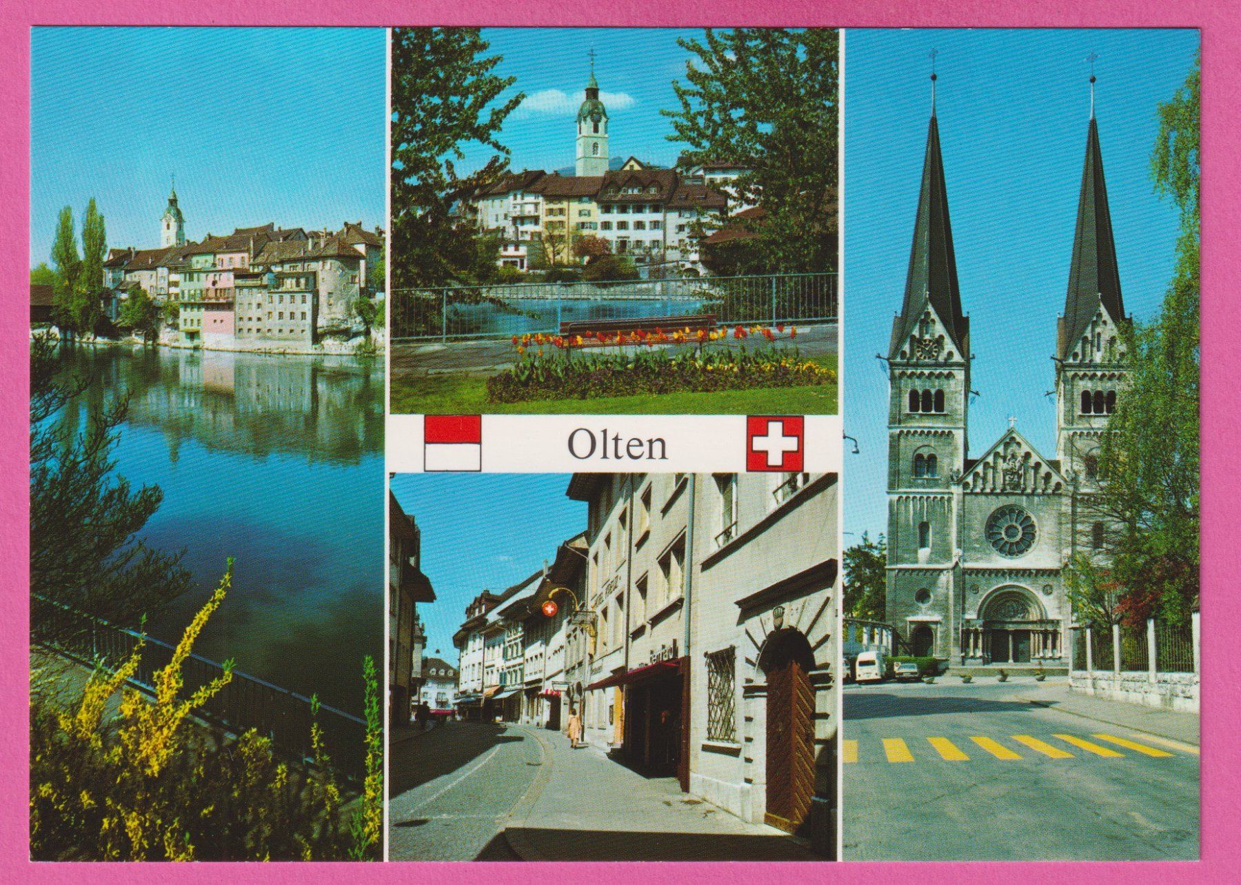 Cartoline postali: Olten SO 4-Bild Karte – Usato da Einsiedeln venduto da dillie