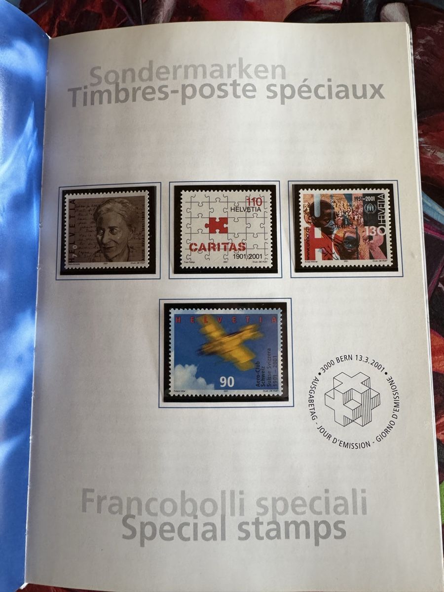 Alle Briefmarken: Schweizer Briefmarken Jahrbuch 2001 komplett postfrisch – Gebraucht aus Leutwil von Jaxon_withXx 2
