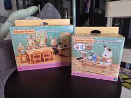 SYLVANIAN FAMILIES - Kitchen island + dining room set
