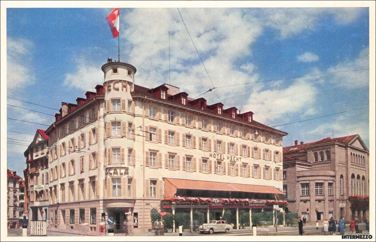 Cartoline postali: St. Gallen // Hotel Hecht OIdtimer // Sommer – Usato da Basel venduto da intermezzo12
