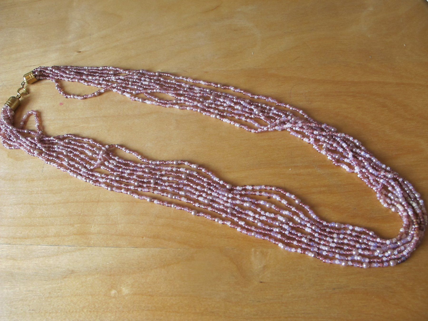 Catenine: Vintage Halskette mit Glasperlen – Usato da Löhningen venduto da Chimae67 5