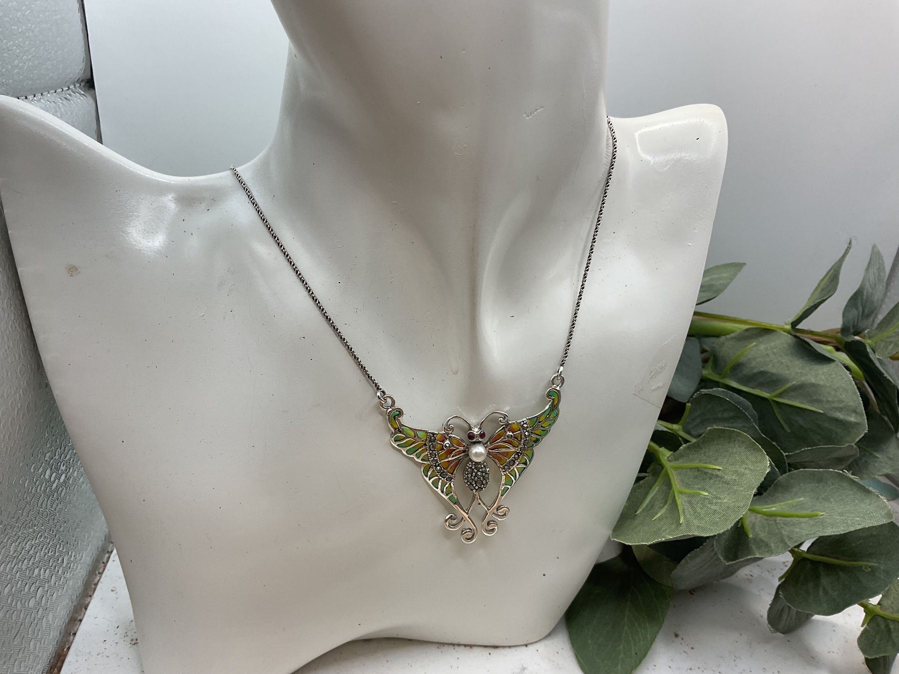 Catenine: Collier mit Jugendstil Mittelteil, Sterlingsilber – Nuovo (secondo la descrizione) da Luzern venduto da S.Kern01 2
