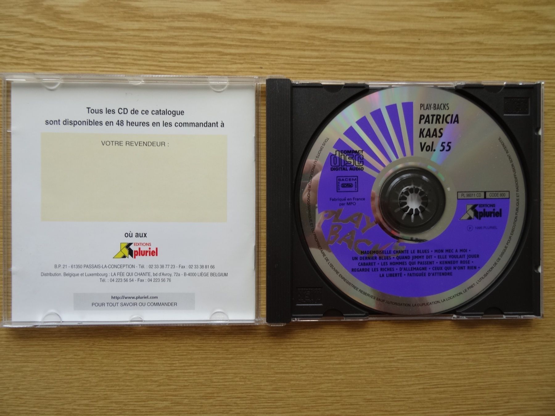 CDs: Patricia Kaas Karaoke CD (Playbacks) – Gebraucht aus Zürich von burdan 2