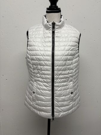 Wendeweste Barbara Lebek Gr. 38 weiss/schwarz Gilet Stepp