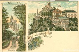 Drachenfeld - Gruss aus .. Litho + c1900