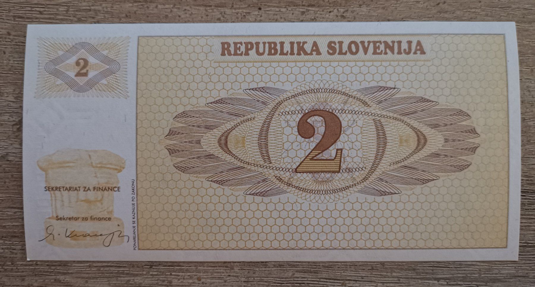 Banconote: SLOVENIA 2 TOLAR UNC – Nuovo (secondo la descrizione) da Cousset venduto da Patricio77 1