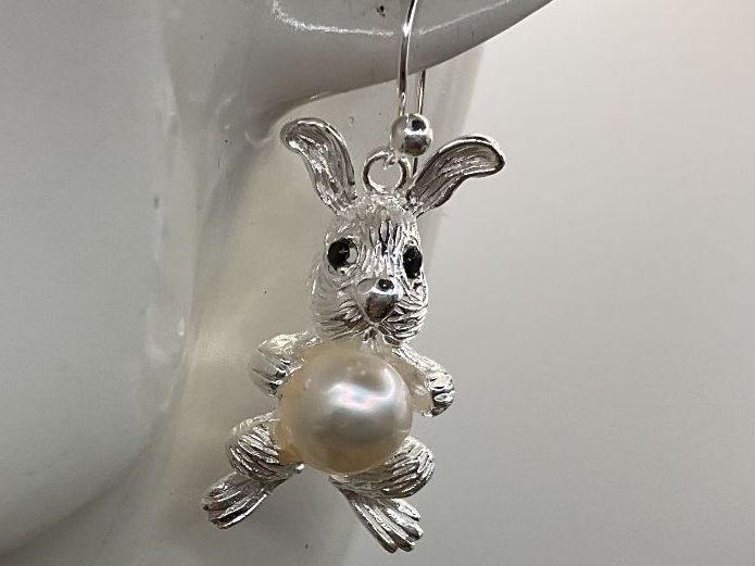 Ohrringe & -stecker: Häslohrhänger, Sterlings. mit Perle – Neu (gemäss Beschreibung) aus Luzern von S.Kern01