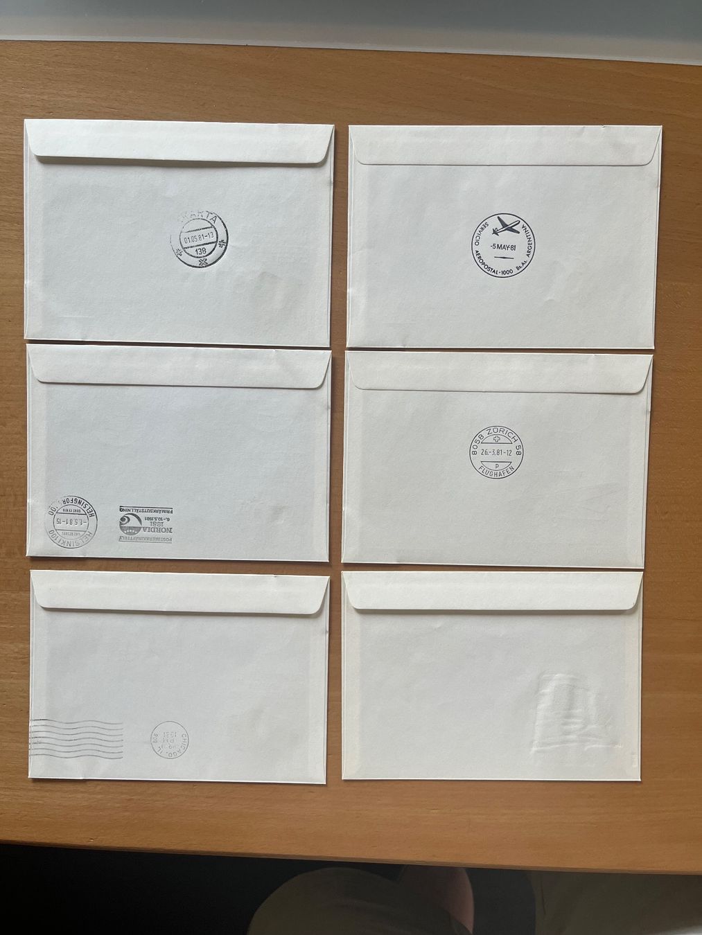 Alle Briefmarken: Sechs Pro Aero Belege 1981 – Neu (gemäss Beschreibung) aus Freidorf TG von ern_7s68 1