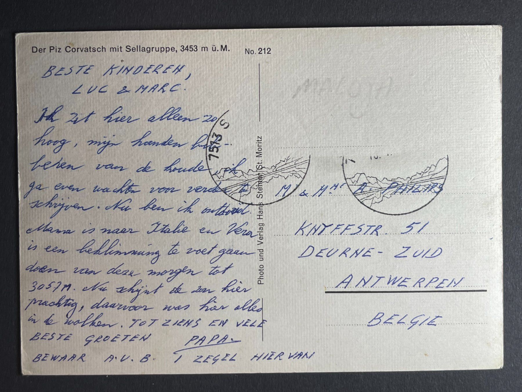 Cartes postales: Piz Corvatsch – D'occasion à Steg VS par _vinci_ 1