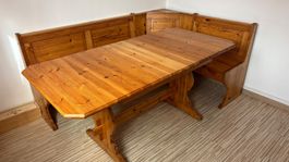 Eckbank mit Tisch Kiefer Holz guter Zustand 180x120cm