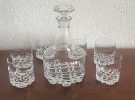 Service à Whisky Orrefors « Sofiero » en Cristal