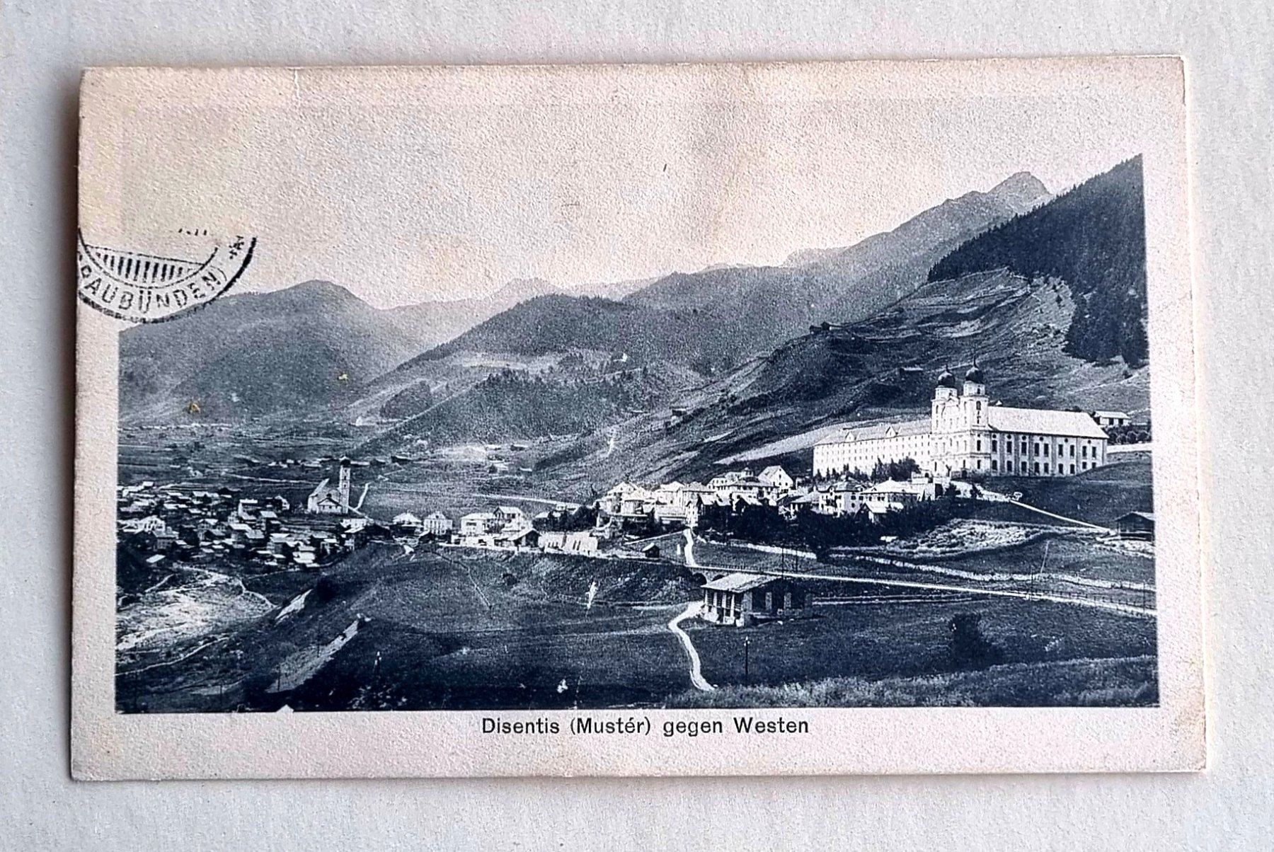 Ansichtskarten: Disentis - Muster gegen Westen - 1912 – Gebraucht aus Rothrist von RROENK