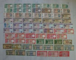 Lot ++ 68 Stück alte Banknoten aus Hong Kong ab 1954