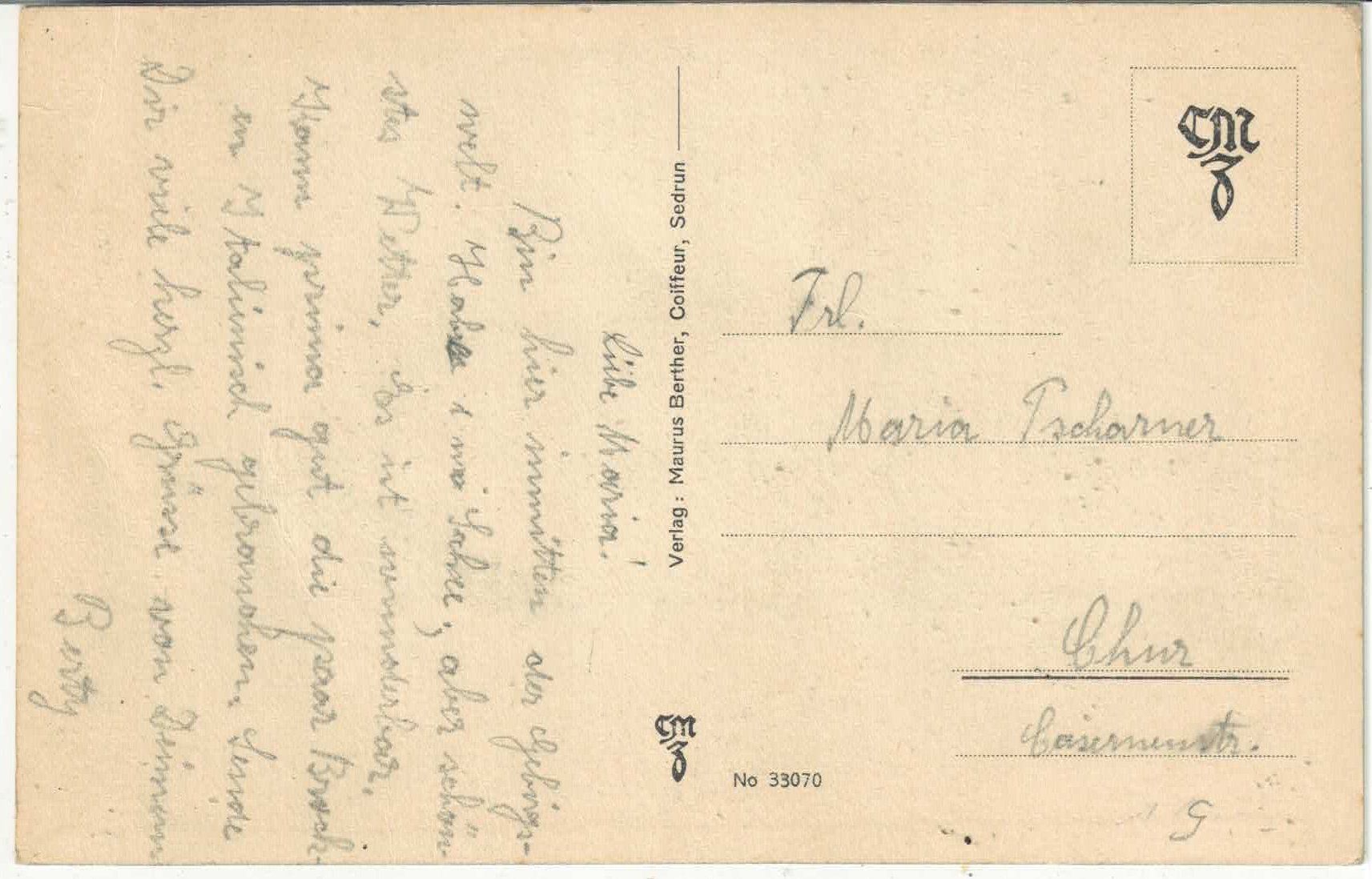 Cartes postales: Sedrun im Winter – D'occasion à Ettingen par Kartenplanet 1