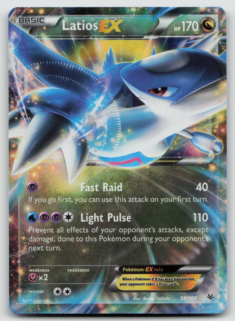 Pokémon Sammelbilder & Trading cards: Pokemon Latios EX 58/108 EN 2015 – Gebraucht aus Lugano von VlaseCard