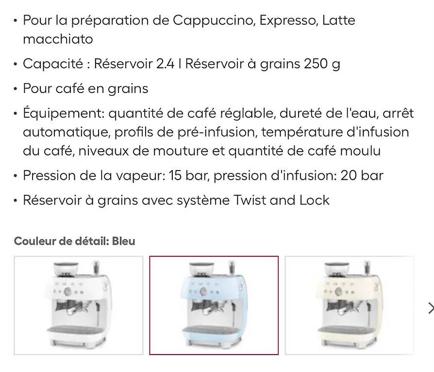 Machines à café & Machines à expresso: Neuve ! Machine à café Smeg  – D'occasion à Epalinges par nanou75 1