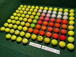 100 gebrauchte Golfbälle (sehr schön bis mässig) Set 017